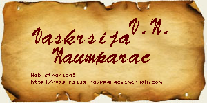 Vaskrsija Naumparac vizit kartica